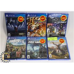 LOT OF 6 NEW PS4 GAMES, INCLUDES KINGDOM HEARTS