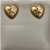 Image 1 : 14K YELLOW GOLD HEART SHAPED EARRINGS
