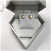 Image 3 : 14K YELLOW GOLD HEART SHAPED EARRINGS