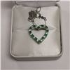 Image 2 : SILVER STIMULATED EMERALD  NECKLACE