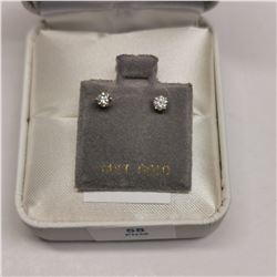 14K YELLOW GOLD 2 DIAMOND(0.24CT)  EARRINGS