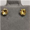 Image 1 : 14K YELLOW GOLD 2 CITRINE(6CT)  EARRINGS