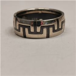 SILVER MEN'S RING  (~WEIGHT 9.8G)
