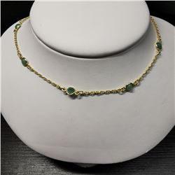 SILVER EMERALD(4.5CT)  NECKLACE
