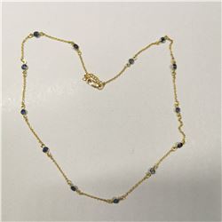 SILVER BLUE SAPPHIRE(5CT)  NECKLACE