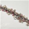 Image 2 : SILVER FRESH WATER PEARL ROSE QUARTZ  BRACELET
