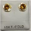 Image 1 : 10K YELLOW GOLD 2 CITRINE(0.3CT)  EARRINGS