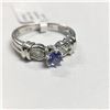 Image 1 : SILVER TANZANITE(0.4CT) RING, MADE IN CANADA