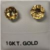 Image 1 : 10K WHITE GOLD 2 CITRINE(1.3CT)  EARRINGS