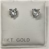 Image 1 : 14K WHITE GOLD CUBIC ZIRCONIA 10KT SCREWBACK