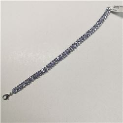 SILVER TANZANITE(8.2CT)  BRACELET, MADE IN CANADA