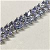Image 2 : SILVER TANZANITE(8.2CT)  BRACELET, MADE IN CANADA