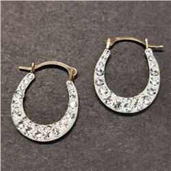 10K YELLOW GOLD CUBIC ZIRCONIA  EARRINGS