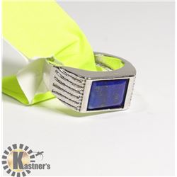 NATURAL  LAPIS LAZULI MEN RING ADJUSTABLE SIZE