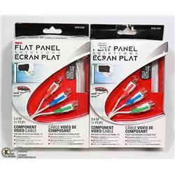2 NEW SETS OF FLAT SCREEN COMPONENT VIDEO CABLES