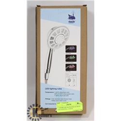 5" DIAMETER SHOWERHEAD WITH  LED LIGHTING, LIGHTS
