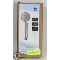 3" DIAMETER SHOWERHEAD WITH  LED LIGHTING, LIGHTS