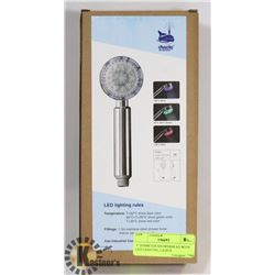3" DIAMETER SHOWERHEAD WITH  LED LIGHTING, LIGHTS