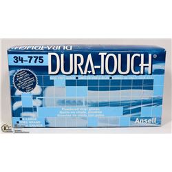 BOX OF ANSELL DURA -TOUCH POWDERED VINYL GLOVES