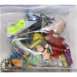 LARGE BAG OF COLLECTABLE VINTAGE HARD TO FIND TOYS