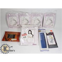 4 PKGS OF CLOTHING SHIELDS, SATIN SIZE C CUPS