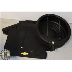 OIL CHANGE TRAY AND CHEVROLET FLOORMATS