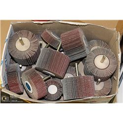 LOT OF 16 FLAP WHEEL SANDING DISKS