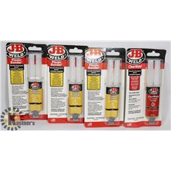 4 NEW PACKS OF JB WELD EPOXY