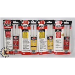 4 NEW PACKS OF JB WELD EPOXY