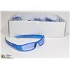 Image 1 : BOX OF DESIGNER SUNGLASSES - OCEAN BLUE WITH