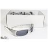 Image 1 : BOX OF DESIGNER SUNGLASSES - SILVER WITH SMOKE