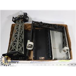 FLAT OF MODEL TRAIN ACCESSORIES