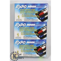 3 PACKS OFEXPO MARKAWAY DRY ERASE MARKERS