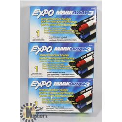 3 PACKS OFEXPO MARKAWAY DRY ERASE MARKERS