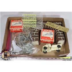 FLAT OF MODEL TRAIN ACCESSORIES