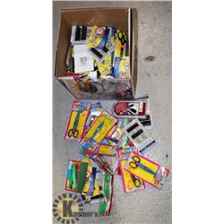 FLAT OF VARIOUS KRAFT AND OFFICE SUPPLIES.