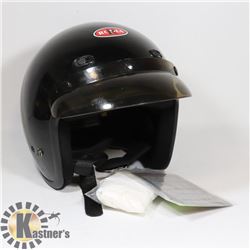 BLACK 3/4 HELMET NEW