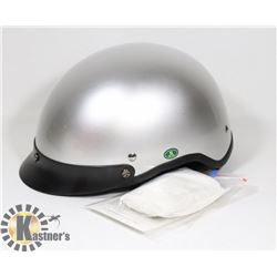 SILVER 1/2 HELMET NEW