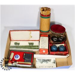 FLAT OF CHINESE ART TOOLS PLUS INK,