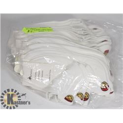 10 PAIRS OF NEW ASSORTED COTTON UNISEX WHITE ANKLE