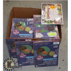 BOX OF ASSTD COLORED CONSTRUCTION PAPER