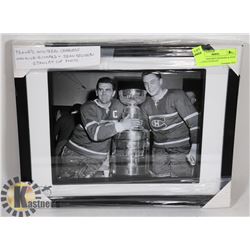 FRAMED MAURICE RICHARD & JEAN BELIVEAU STANLEY