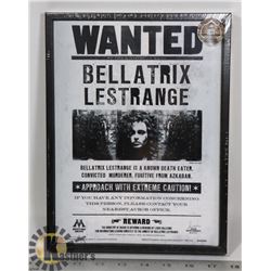FRAMED BELLATRIX LESTRANGE WANTED POSTER