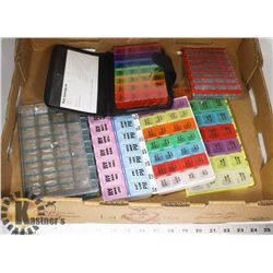 FLAT OF PILL ORGANIZERS