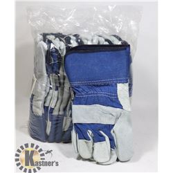 BUNDLE OF 12 FORCEFIELD LEATHER WORK GLOVES