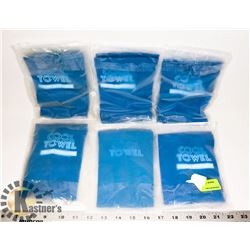 BUNDLE OF 6 BLUE COOL TOWELS (COOLING SPORTSWEAR