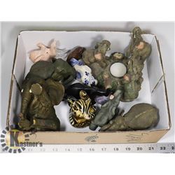 FLAT OF ASSORTED ELEPHANT FIGURES