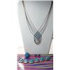 Image 1 : 21)  SUITE OF SILVER TONE AND TURQUOISE