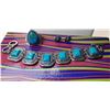 Image 2 : 21)  SUITE OF SILVER TONE AND TURQUOISE