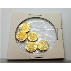 22)  LOT OF 5 ST. GAUDIN 24K PLATED MINI